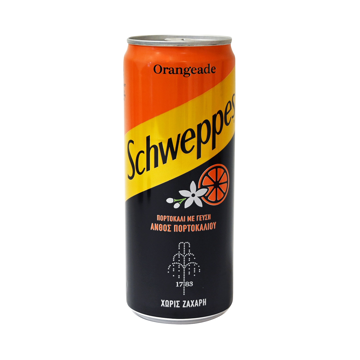 SCHWEPPES ORANGEADE OR BLOS. 330ml (24c)