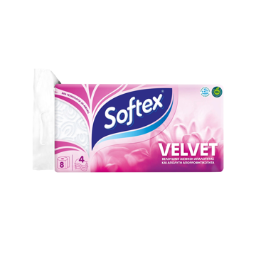 SOFTEX ΧΑΡΤΙ ΥΓΕΙΑΣ VELVET 155Φ 8Τ