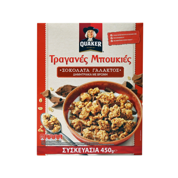 QUAKER ΤΡΑΓΑΝΕΣ ΜΠΟΥΚΙΕΣ ΣΟΚ.ΓΑΛ 450g