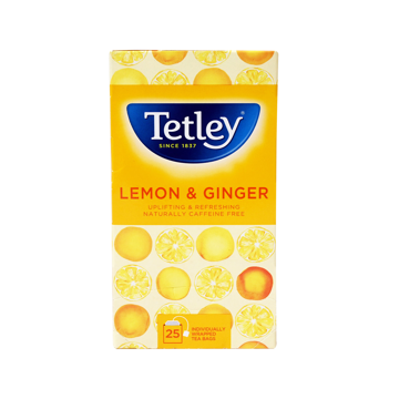 TETLEY 25s LEMON GINGER.