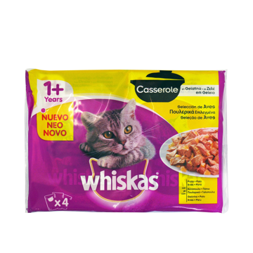 WHISKAS CASSEROLE ΠΟΥΛΕΡΙΚΑ 4X85g