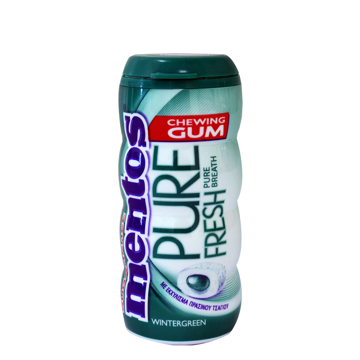 MENTOS GUM PURE FRESH WINTER GREEN BTL 28g