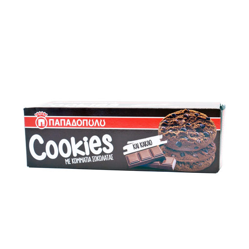 Π/Δ COOKIES COCOA & CHOCOLATE PIECES 180G