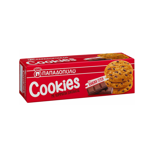 Π/Δ COOKIES WITH CHOCOLATE PIECES 180g (RED)