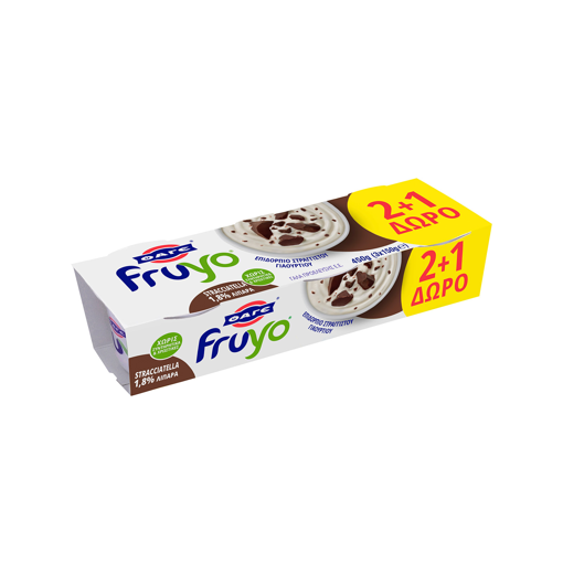 ΦΑΓΕ FRUYO ΣΤΡΑΤΣΙΑΤΕΛΑ 0% 3Χ150g  2+1