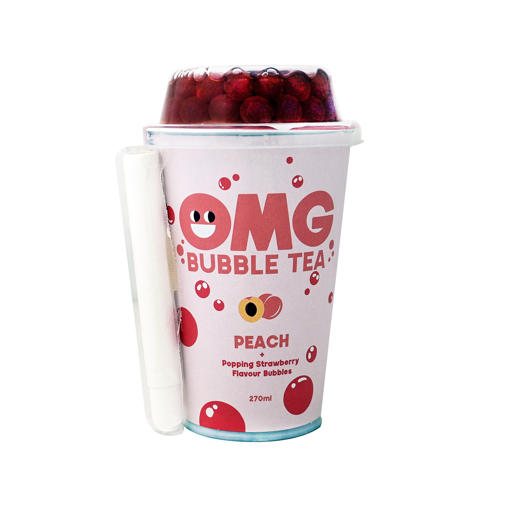 OMG BUBBLE TEA ΡΟΔΑΚΙΝΟ ΦΡΑΟΥΛΑ 270ml