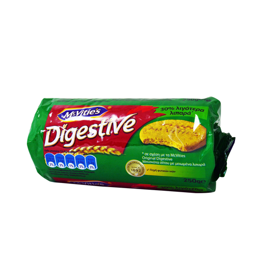 MCVITIES DIGESTIVE 30% ΛΙΓ. ΛΙΠ 250g